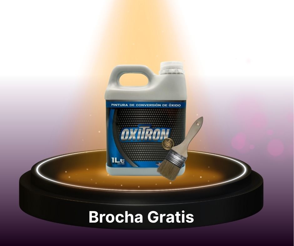 PINTURA ANTICORROSIVA - 1 BOTELLA DE 1 LITRO + Brocha de regalo